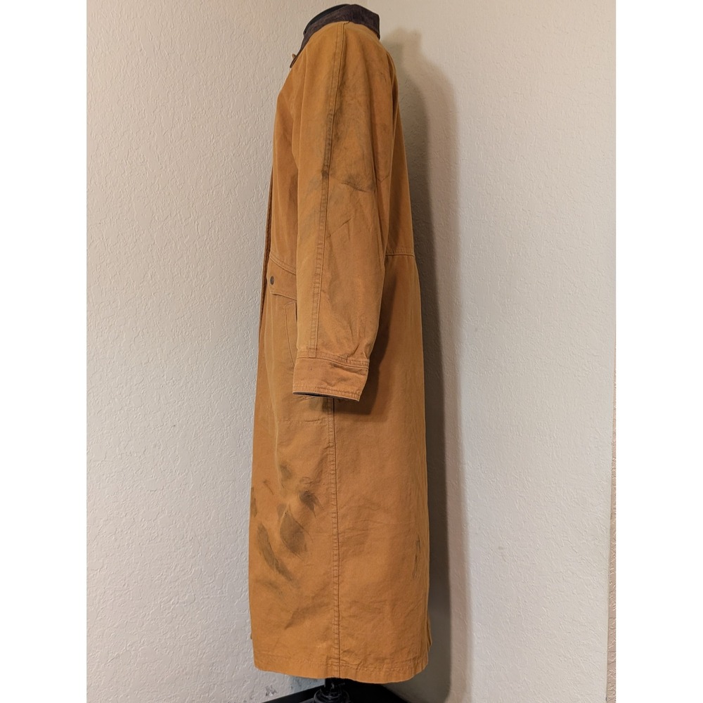 L.L. Bean Womens Small Vintage Made in USA Canvas Long Barn Coat Brown AQ41 - Picture 4 of 13